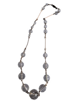 Load image into Gallery viewer, 1920s Clear Glass Rolled Wire Necklace
