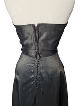 Load image into Gallery viewer, 1950s Grey Taffeta and Lace Prom Dress
