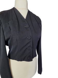 1940s Black Cropped Jacket