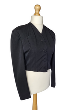 Load image into Gallery viewer, 1940s Black Cropped Jacket
