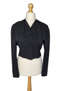 1940s Black Cropped Jacket