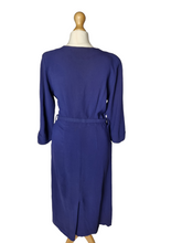 Load image into Gallery viewer, 1940s Purple/Blue Beaded Crepe Dress
