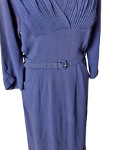 Load image into Gallery viewer, 1940s Purple/Blue Beaded Crepe Dress
