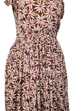 Load image into Gallery viewer, 1940s Pink, Brown and Yellow Daisy Print Dress
