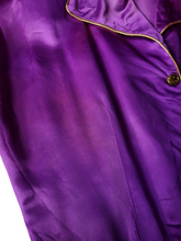 Load image into Gallery viewer, 1950s Bright Purple Liquid Satin Dress
