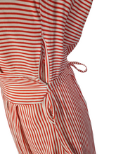 Load image into Gallery viewer, 1940s Red and White Stripe Dress
