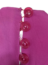 Load image into Gallery viewer, 1940s Magenta Pink Crepe Dress
