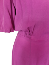 Load image into Gallery viewer, 1940s Magenta Pink Crepe Dress
