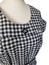 Load image into Gallery viewer, 1940s Black and White Deadstock Gingham Dress
