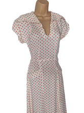 Load image into Gallery viewer, 1940s Red and White Polka Dot Dress
