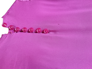 1940s Magenta Pink Crepe Dress