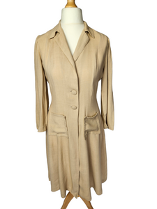 1930s Cream/Beige Linen Summer Coat