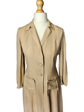 Load image into Gallery viewer, 1930s Cream/Beige Linen Summer Coat
