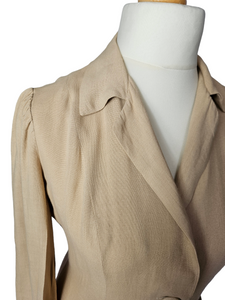 1930s Cream/Beige Linen Summer Coat