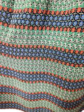 Load image into Gallery viewer, 1940s Orange, Blue and Green Striped Floral Dress
