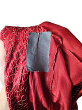 Load image into Gallery viewer, 1940s Cranberry Red Liquid Satin Dressing Gown/Robe
