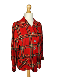 1940s Red Tartan Pendleton Jacket