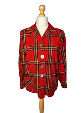 Load image into Gallery viewer, 1940s Red Tartan Pendleton Jacket
