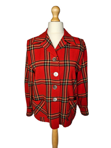 1940s Red Tartan Pendleton Jacket