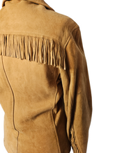 Load image into Gallery viewer, 1940s/1950s Tan Chamois Leather Western Tassel Jacket
