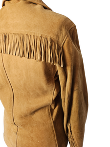 1940s/1950s Tan Chamois Leather Western Tassel Jacket