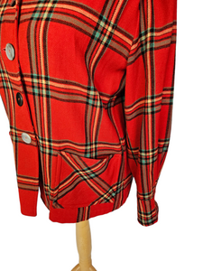 1940s Red Tartan Pendleton Jacket