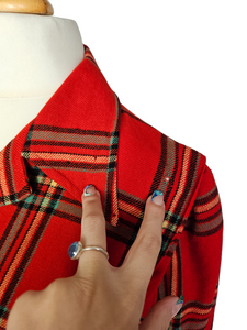 1940s Red Tartan Pendleton Jacket