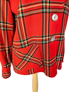 1940s Red Tartan Pendleton Jacket