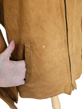 Load image into Gallery viewer, 1940s/1950s Tan Chamois Leather Western Tassel Jacket
