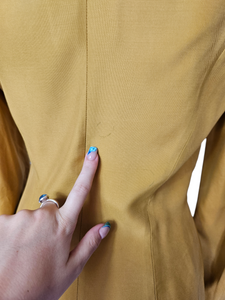 1940s Golden Yellow Suit With Peter Pan Collar