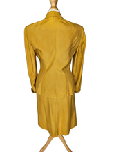 Load image into Gallery viewer, 1940s Golden Yellow Suit With Peter Pan Collar
