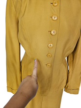 Load image into Gallery viewer, 1940s Golden Yellow Suit With Peter Pan Collar
