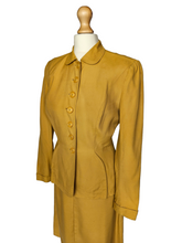 Load image into Gallery viewer, 1940s Golden Yellow Suit With Peter Pan Collar
