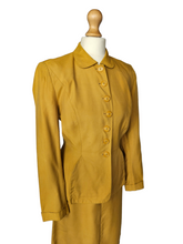 Load image into Gallery viewer, 1940s Golden Yellow Suit With Peter Pan Collar
