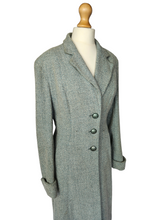 Load image into Gallery viewer, 1940s Duck Egg Blue Flecked Coat
