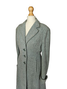 1940s Duck Egg Blue Flecked Coat