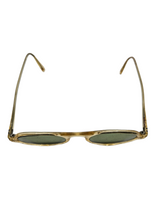 Load image into Gallery viewer, 1940s Yellow Round Sunglasses With Green Lenses
