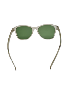 1940s Clear Sunglasses With a Green Hue and Green Lenses
