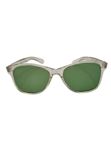 1940s Clear Sunglasses With a Green Hue and Green Lenses
