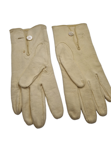 1940s Stamped CC41 Cream Chamois Gloves