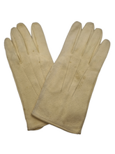 Load image into Gallery viewer, 1940s Stamped CC41 Cream Chamois Gloves
