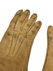 1940s Camel Leather Gloves