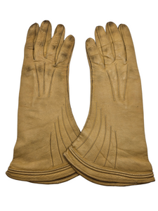 1940s Camel Leather Gloves