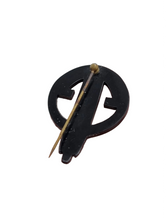Load image into Gallery viewer, 1930s Deco Black Celluloid Rhinestone Flash Pin

