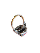 Load image into Gallery viewer, Vintage Czech? Red Glass Ring
