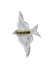 Load image into Gallery viewer, 1940s Reverse Carved Lucite Flying Fish Brooch
