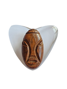 1940s Rare Wood and Lucite Elzac Brooch