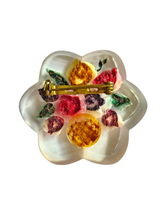 Load image into Gallery viewer, 1940s Reverse Carved Lucite Multicoloured Flower Basket Brooch
