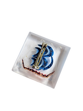 Load image into Gallery viewer, 1940s Reverse Carved Lucite Galleon Ship Brooch
