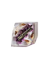 Load image into Gallery viewer, 1940s Purple Reverse Carved Lucite Brooch
